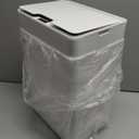 Cesun 4 Gallon Bathroom Trash Can with Lid, Small Automatic Trash Can, Touchless Motion Sensor Garbage Can, White Plastic Waste Basket for Bathroom, Bedroom, Toilet, Office, Rv