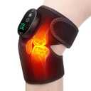 Cordless Heated Knee Brace, Knee Heating Pad for Pain Relief, Heating Pad for Knee Pain Relief, Knee Brace for Knee Pain, 3000mAh Battery Operated Knee Wrap, 6 Heat Levels, 4 Timers, Black