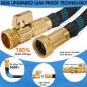 100 ft Garden Hose - 2026 New Upgraded Flexible Water Hose - Ultra Lightweight Kink-free Car Washing Pipe with 10 Function Sprayer and 3/4" Solid Brass Fittings - Durable,Leak proof Garden Hoses