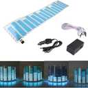 ESUPPORT 45 x 11cm Sound Music Activate Sensor Car Auto Sticker LED Light Equalizer Glow Blue