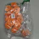 16 Pcs Artificial Chrysanthemums Flowers Ball Flower Fake Mums Spring Autumn Flowers for Home Office Coffee House Parties and Wedding Decor (Orange)
