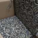 Arden Outdoor Patio Dining Chair Cushion, 20x44, Rain-Proof Seat Pad, Fade-Resistant Outdoor Cushion Black Aurora Damask (1 Pack)