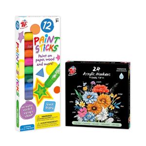 TBC The Best Crafts Paint Sticks+24 Colors Dual Tip Acrylic Paint Markers
