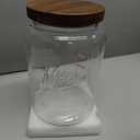 Extra Large Mason Jar - 1 Gallon Glass Wide Mouth Jar with Airtight Wooden Lid, Food Storage Container with Measurement Markings For Kitchen Pantry, Pickling, Cookies, Flour & Sugar