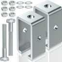 2 Pack Channel Trolley Track Support Hanger Bracket for All 1-5/8" Strut Channel,Heavy-Duty Steel Support Bracket,Trolley Strut Hangers w/Bolt &Nut for Punching Bag,Electric Hoist &Rolling Door