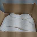 Goose Feather Down Fiber Comforter Palatial King Size, All Season Duvet Insert, 750+FP Hotel Bed Comforter, Ultra Soft 100% Organic Cotton Fabric, 120x98 Inches (White)