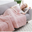 Huloo Sleep Weighted Blanket Queen 15lbs for Adult(60"×80",Pink) Breathable Soft Minky Weighted Throw Blanket for All Season,Heavy Blanket with Premium Glass Beads