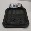 Custom Accessories 79999D Black Rubber Deep Tray Floor Mat Pair-17"Wx19"D