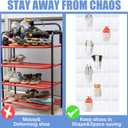 Windyun 40 Over the Door Shoe Organizer Large Breathable Mesh Pocket Clear White Hanging Shoe Rack for Closet Behind Door Hanger Storage Holder Nonslip Hook for Women Men Entryway Bedroom Utility Room