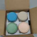 DRKIO 10 Oz Overnight Oats Containers with Lids - 4 Pack Glass Storage Jars with Airtight Lids Wide Mouth Mason Food Jars Great for Meal Prep Salad Chia Pudding Snacks Yogurt Sugar Spice Cereal