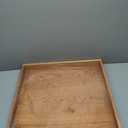 MAONAME Large Cherry Wood Serving Tray with Handles, 24 inches Square Ottoman Tray, Wooden Serving Board for Party Breakfast Dinner, Classic Charcuterie Board for Meat, Cheese & Appetizers