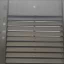14 1/2"W x 48"H Mid-America Vinyl, Standard Size Cathedral Top Center Mullion, Open Louver Shutter, w/Installation Shutter-Lok's & Matching Screws (Per Pair), 010 - Musket Brown