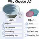 Dog Bowls for Travel,Portable Collapsible Silicone Pet Food Water Bowl,BPA Free Dishwasher Safe Foldable with 1 Carabiner Camping, Hiking Backpacking, Beach