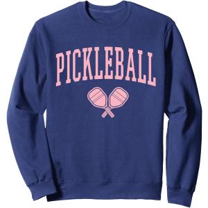 Pickleball Pink Womens Graphic Sweatshirt, Size Medium