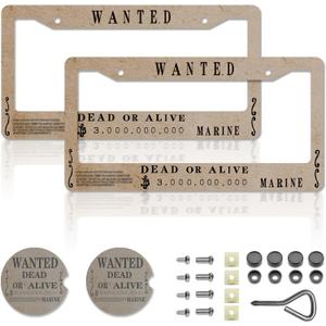 DGDRHZ Anime License Plate Frames，Anime Car Accessories for Women & Men，Cute License Plate Holder，Aluminum License Plate Frame Fits Standard US Vehicles Size 12.2 x 6 Inch