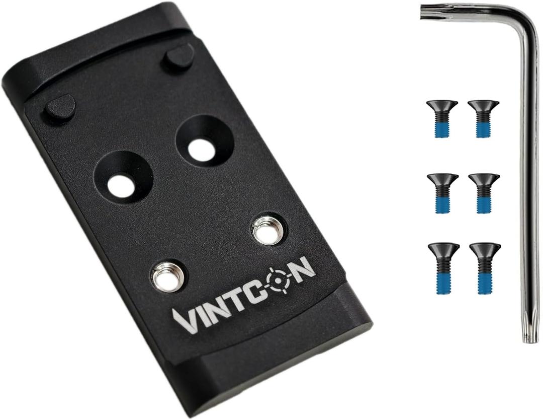 Optics Adapter Plate for Glock 17 19 MOS, Compatible with Shield RMSC Swampfox Sentinel RomeoZero, Optics Mounting Plate