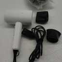 slopehill Professional Ionic Hair Dryer, Powerful 1800W Fast Drying Low Noise Blow Dryer with 2 Concentrator Nozzle 1 Diffuser Attachments for Home Salon Travel (White)