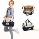 Baby Changing Backpacks, Large Capacity Diaper Bag, Adjustable Shoulder with Handles Meal Feeding Bottle Baby Travel Bag with Many Pockets, Blue