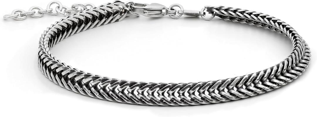 Chain Bracelets For Men - Premium Stainless Steel, Silver, Gold Plated Non Tarnish - Mens Jewelry, Stylish Gifts For Him