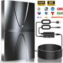 3000+ Miles Range Antenna for Smart TV Indoor/Outdoor,2026 Updated Digital TV Antenna for Local Channels and All Smart/Old TVs-38ft Thick Coax Cable and Amplifier