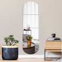 Full Body Length Mirrors for Walls, 15.7x12 4pcs Acrylic Plexiglass Mirror Stickers Wall-Mounted Stick On Frameless Makeup Large Long Mirror Home Workout Gym Hallway Dorm Floor Tile Self Adhesive