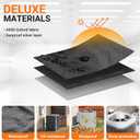 BlueStars 24x24x30 Central Air Conditioner Cover for Outside Units - Waterproof Heavy Duty AC Cover for Outdoor Winter - Premium Black Edition