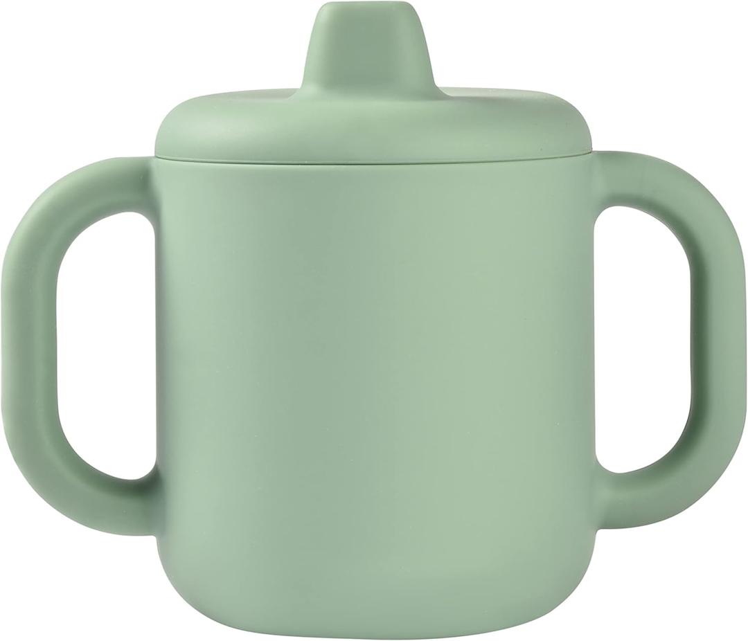 Beaba Silicone Sippy Cup, 5.5 oz, Silicone Material, Leakproof Lid, for Baby Toddler, Sage