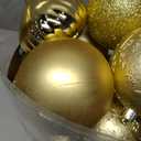 KI Store Gold Christmas Balls 34pcs 2.36-Inch Christmas Tree Decoration Ornaments for Xmas Tree Holiday Wreath Garland Decor Ornaments Hooks Included