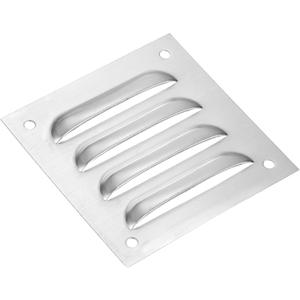 PATIKIL 4 x 4 Inch Vent Cover, 304 Stainless Steel Screen Air Grille Ventilation Cover HVAC Louvered Grill for Home Kitchen Bathroom Wall Ceiling
