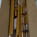 Over The Table Rod Stand with Clamps Adjustable 46"-100'' Length 29"-55" Height Gold Table Balloon Arch Stand with Storage Bag, Metal Decorating Rod Hanging