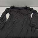 Women's Open Back Long Sleeve Mesh Mini Dress Sexy Boat Neck Flared Hem Short Dresses size L