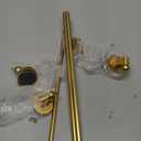 Magnetic Curtain Rods for Metal Doors, Multi-Use Adjustable Appliance for Windows, Iron Steel Places, 16- 28 Inch, Gold, 2 Pack