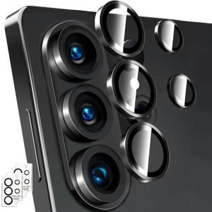 2 Pack Camera Lens Protector for Samsung Galaxy S26 Ultra,Galaxy S 26 Ultra Tempered Glass Lens Screen Protector Camera Cover Metal Individual Ring for S26 Ultra 5g,Black