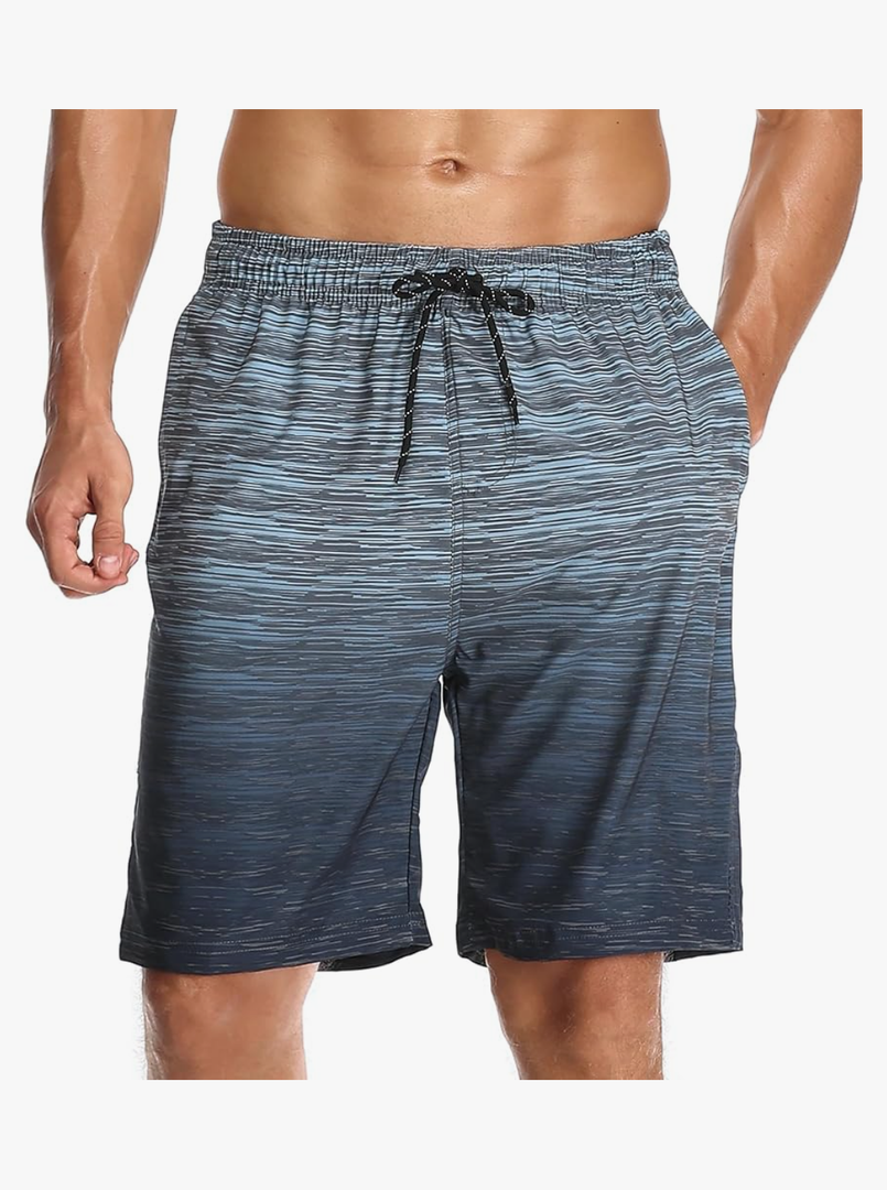 Flytop Men's Swim Trunks Quick Dry Board Shorts with Zipper Pockets Bathing Suit, XXL