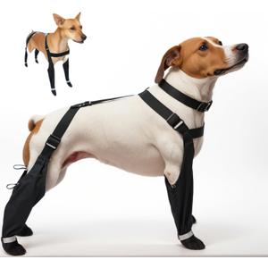 Dog Suspender Booties, 2026 New Waterproof Adjustable Dog Paw Leggings, Anti-Slip Boots for Dogs, Snow, Rain, Hiking, and Winter Protection, XL Size, Paws Protector for Active Dogs