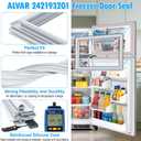 Upgraded 242193201 Freezer Door Gasket Compatible with Kenmore Frigidaire Refrigerator Door Gasket Freezer Door Seal FFTR1621RW2 FFTR1514RW1 AP5669862 Refrigerator Door Seal Freezer Seal Replacement