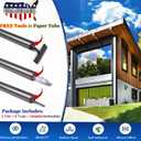 4 x Window Privacy Film One Way Daytime Privacy Static Cling Sun Blocking Anti UV Reflective Window Tint for Home and Office, Natural Silver, 17.5 X 78.7 inch