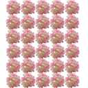 FagusHome Silk Hydrangea Heads Artificial Flowers Only Heads No Stems Fake Hydrangea Flowers for Home Wedding Decor No Stems (Pink White)