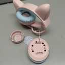 iClever Cat Ear Kids Bluetooth Headphones, LED Lights Up, 74/85dBA Safe Volume Limited, 50H Playtime,Bluetooth 5.2, USB C, Kids Headphones Wireless for Travel iPad Tablet, Meow Macaron Pink