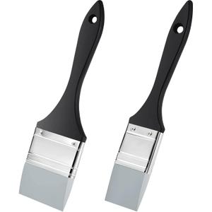Outus 2 Pieces Silicone Painting Brush Color Shapers for Painting Color Shaper Tool Pointed Edged Solid Flat Flexible and Water Based Drawing Tool for Move Remove Acrylic Paints(1.5 Inch, 2.5 Inch)