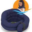 SunnyBay Microwave Heating Pad, Microwavable Heated Neck and Shoulder Wrap, Hands-Free Weighted Moist Hot or Cool Pack, Soft Fleece Cover and Flaxseed Filling, 26 Inch Length, Made in USA, Navy