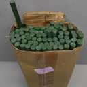 Fabulas Garden Stakes 16 Inch 70 Pack, Diy 4ft 5ft 6ft 7ft 8ft Tomato Stakes Plastic Coated Metal Plant Sticks Stakes Supports with 40 Connectors 30 Rotatable Clips for Indoor Outdoor Plants Vegetable