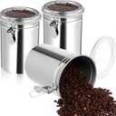 3 Pack Stainless Steel Canister Set Kitchen Airtight 62 oz Container Sets with Lids and Clamp Metal Containers for Coffee Sugar Flour Tea Spice
