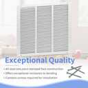 Howeall 18"W x 18"H [Duct Opening Size] Steel Return Air Grille, Air Return Vent Cover for Ceiling and Sidewall - HVAC Air Vent Covers - [Outer Dimensions: 19.75"W x 19.75"H]