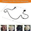 Cowboy Hat Rack Holder for Truck Car Hat Stand for Travel - Keep Hat in Shape, V-Shape Anti-Flip Grip Design for Automotive Roadtrip Hats Organizer for Men Women