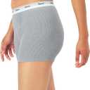 Hanes Originals Womens Mid-Thigh Boxer Brief Pack, Stretch Cotton Underwear, 4-Pack