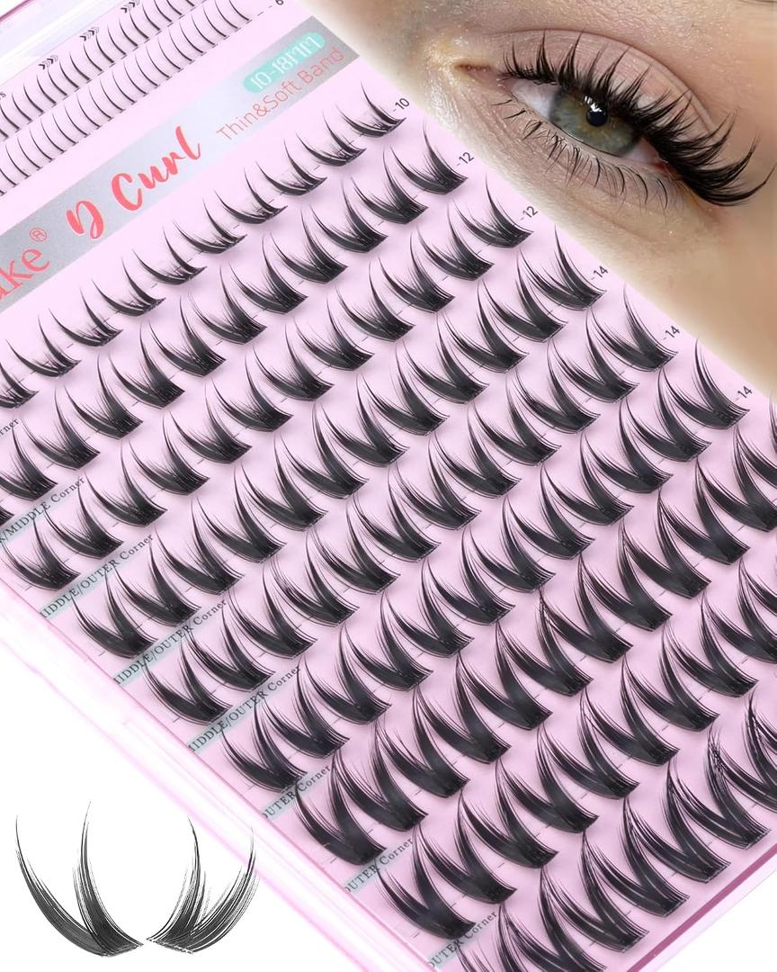 Manga Lash Clusters with Spikes Bunny Wispy Eyelash Clusters with Bottom Lashes 10-16MM Anime Cluster Eyelash Extensions Thin Band Fairy Individual Lashes CD Curl Spiky Lash Extensions Daily Wear