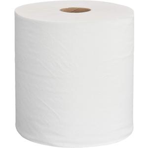AmazonCommercial 1-Ply White Hardwound Paper Towels, High Capacity Roll, Compatible with Universal Dispensers, FSC Certified, 800 feet per Roll (Pack of 6)