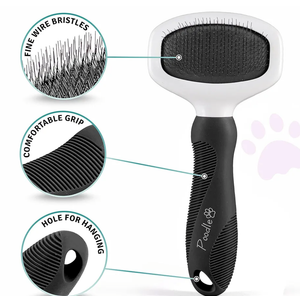 oodle Pet Slicker Brush - For Dogs, Cats, and Rabbits - Removes Matted Fur, Knots, and Loose Hair - Suitable for Grooming Doodles and Goldendoodles with Short or Long Hair