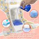Pet Soft Female Dog Diapers - Disposable Dog Diapers with Adjustable Foam Tail Hole, Cat & Puppy Diaper for Dogs in Heat or Incontinence, Medium (24Pcs, Yellow)